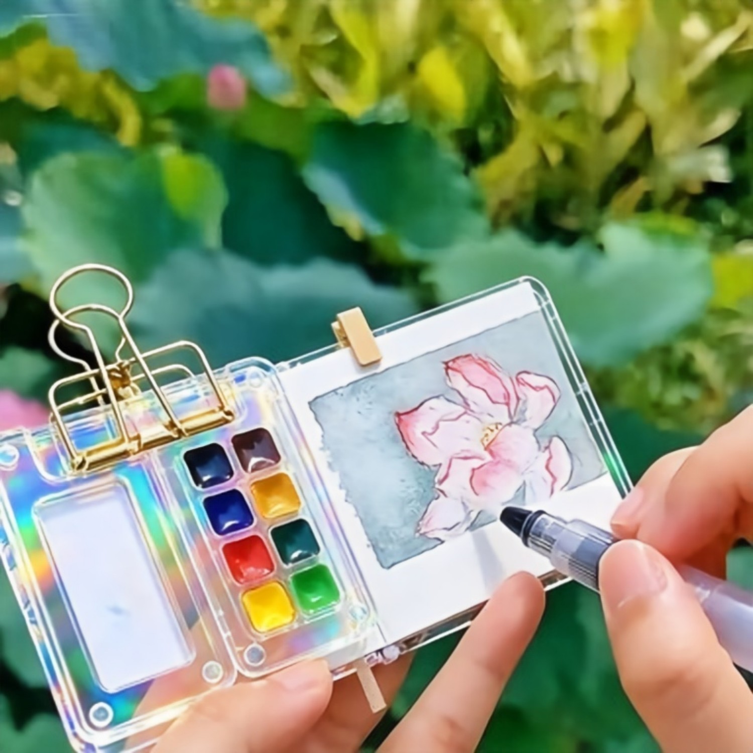watercolor travel kit sold on Temu United States