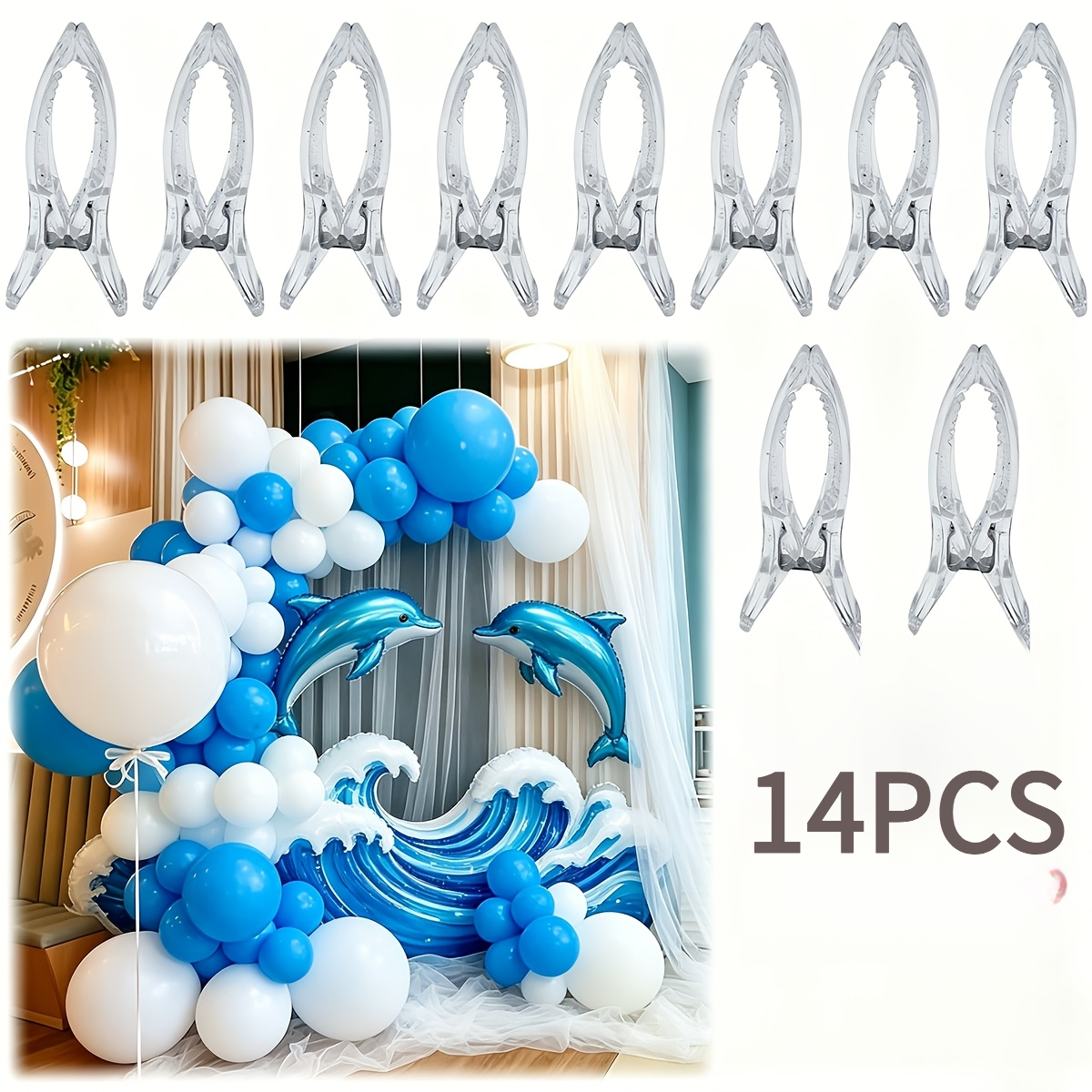 TEMU 14 pezzi di clip a molla in plastica per impieghi gravosi, con basi antiscivolo, sicure e antiscivolo, eccellente capacit� di carico, adatte per