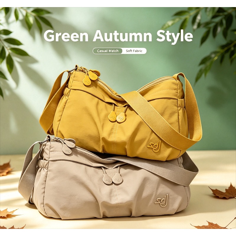 crossbody fashion lightweight large capacity women s crossbody bag   versatile lazy style women s shoulder bag nylon cloth bag women s versatile outdoor lightweight travel bag Product details 3