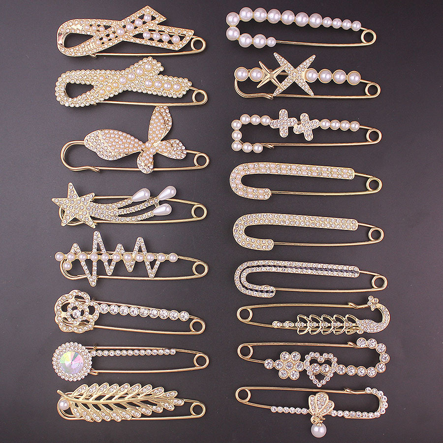 TEMU Juego de 7 piezas de broches de estilos aleatorios, , elegantes y exquisitos, para cárdigan, pañuelo para la cabeza, bufanda, decoración de
