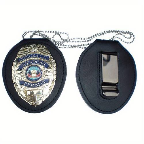 recessed badge hook with belt clip necklace hide weapon badge included