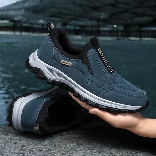 3color herren bequeme freizeit-slip-on-sneaker