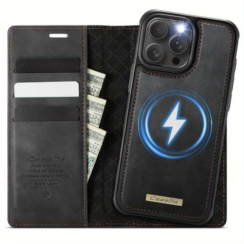 Crossbody Wallet Case With Hand Strap & Stand – For IPhone 16/15/14/13 Pro Max – Luxury Synthetic Leather