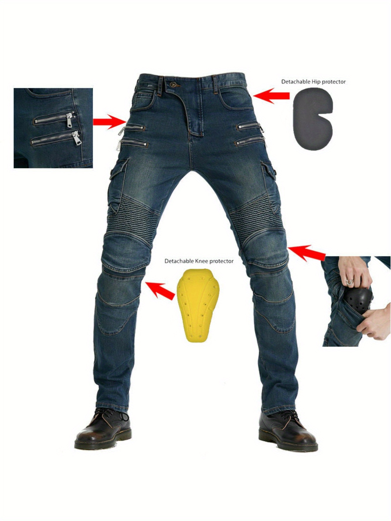 mens   with multiple utility pockets heavy duty anti drop cargo pants for riding commuting everyday   straight leg motorcycle pants machine washable motorcycle riding pants outdoor activities functional design reinforced stitching urban  