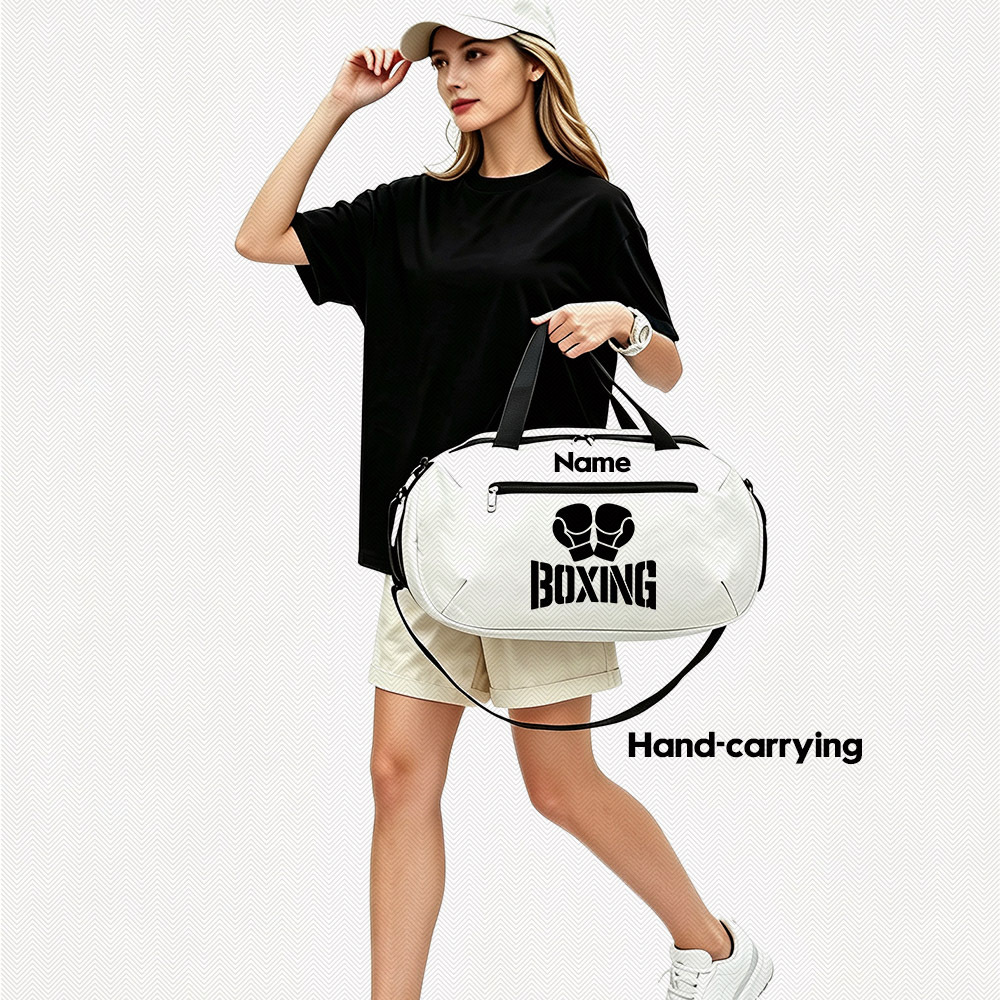 Custom Boxing-Themed Personalized Name Gym Bag