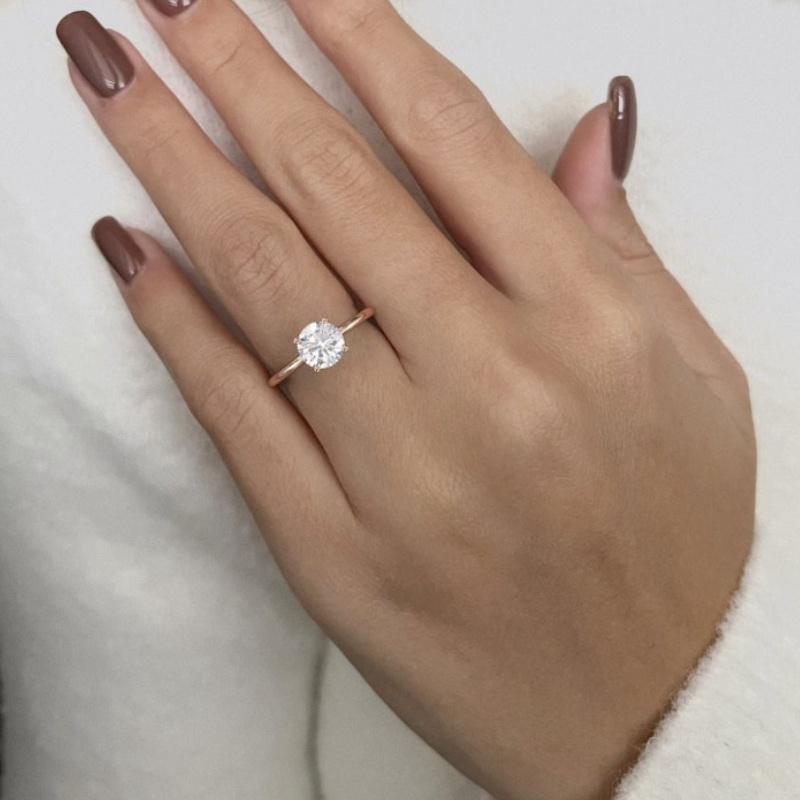 Women's 2/3 Carat Stylish Moissanite Ring, Romantic Gift