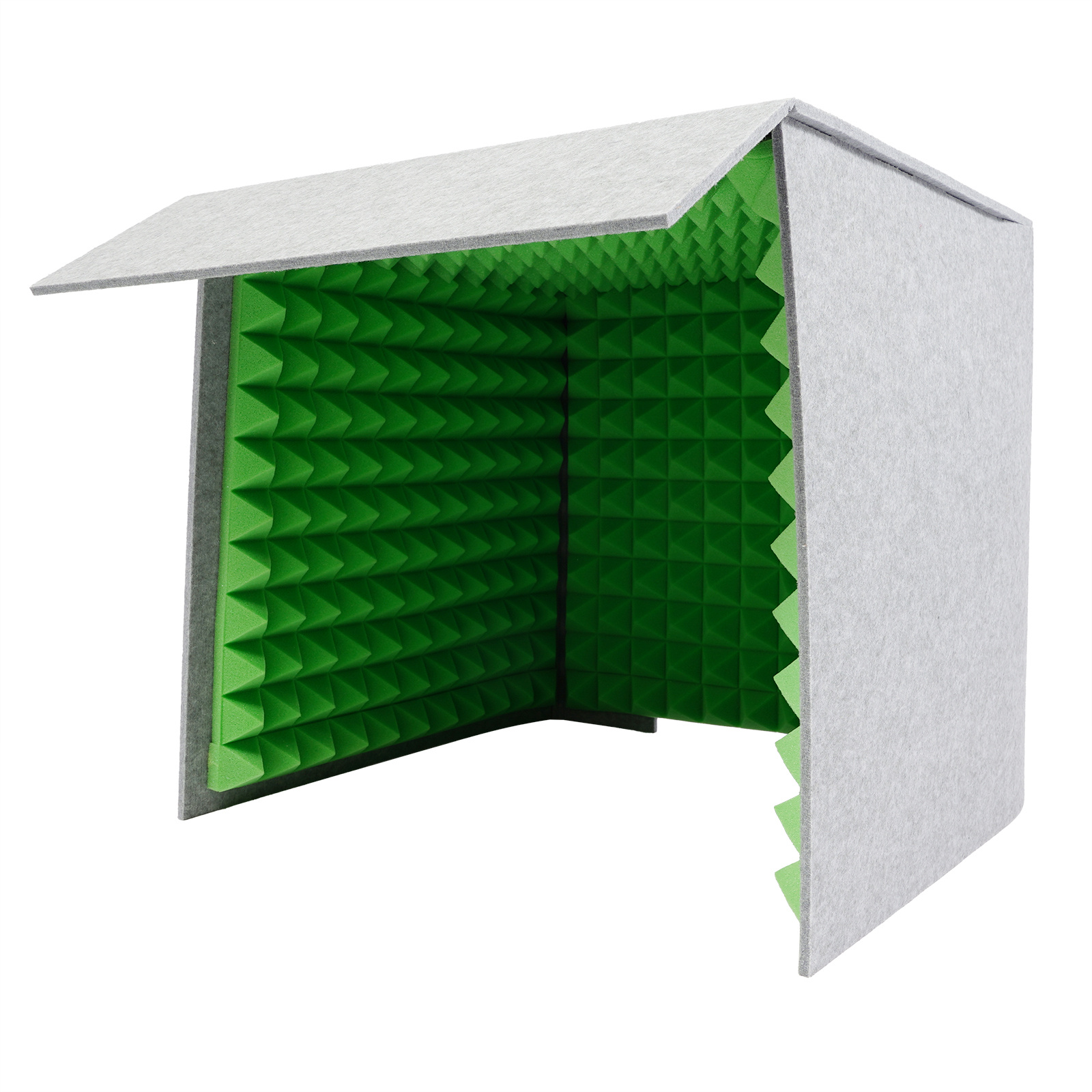 Image of Portable Vocal Recording Booth, Desktop Sound Absorbing Shield With Foldable Design, Tabletop Recording Box For Studio, Live Streaming, , 60 X 60 X 60cm/ 23. 62 . 62 . 62in