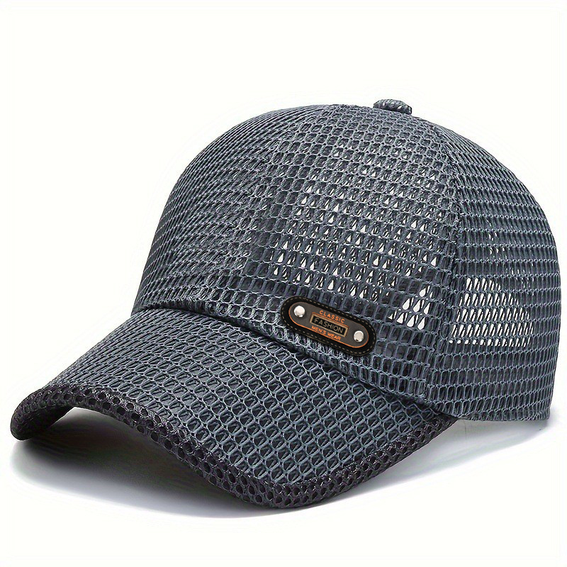 TEMU Casquette de baseball brodée tendance FS pour hommes, idéale pour l'été, décontractée, ajustable, respirante et légère en , intégralement en ,