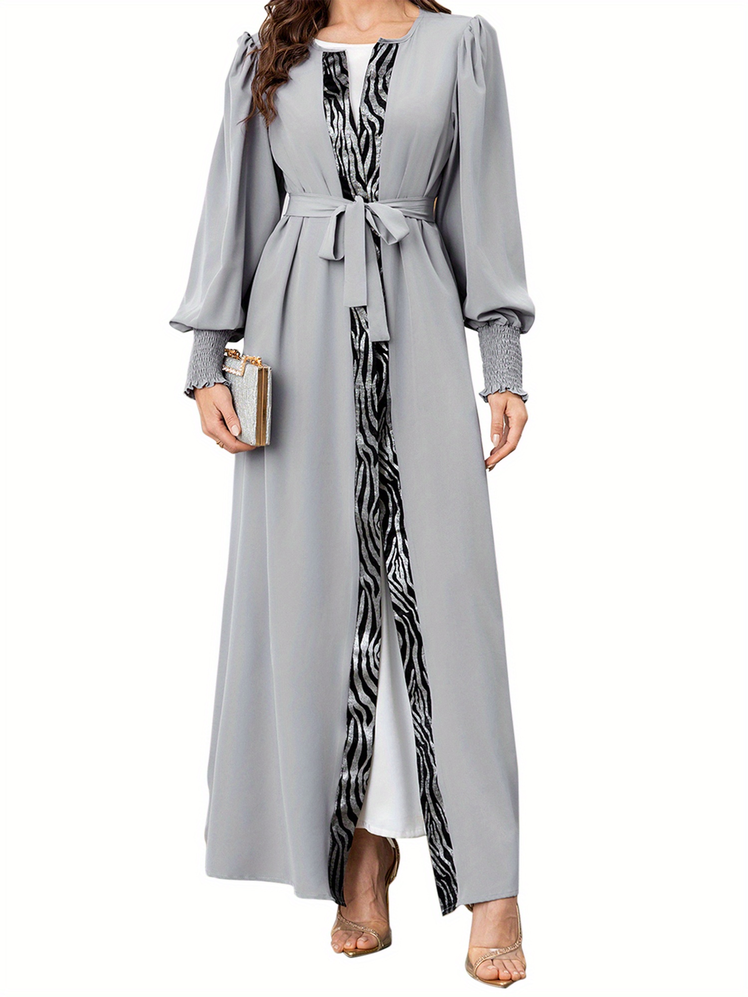 womens caftan dress abaya robe long sleeve v neck empire waist dress beach  cover up | Today's Deals | Temu Canada