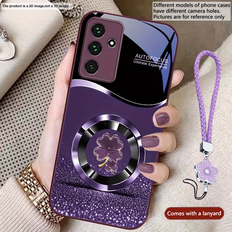TEMU Phone Case - 2d Flat Purple Flower Suitable For For Galaxy A14 4g/a14 5g/a24 4g/a25 5g/a26 5g/a34 5g/a35 5g/a36/a52 5g/a53 5g/a54 5g/a55