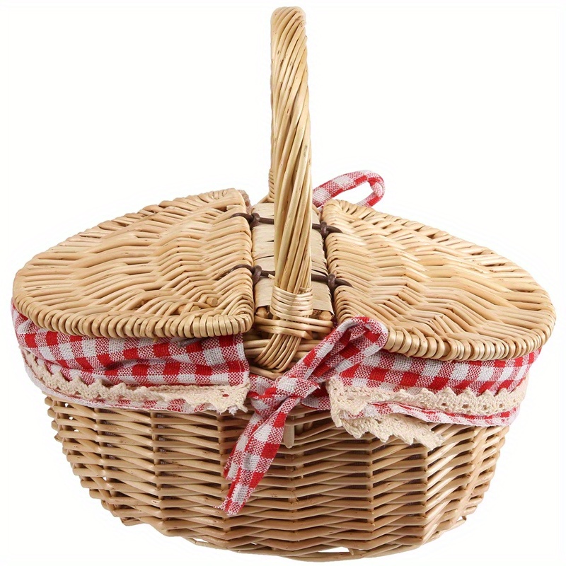 MEIEM Wicker Basket Gift Baskets Empty Oval Willow Woven
