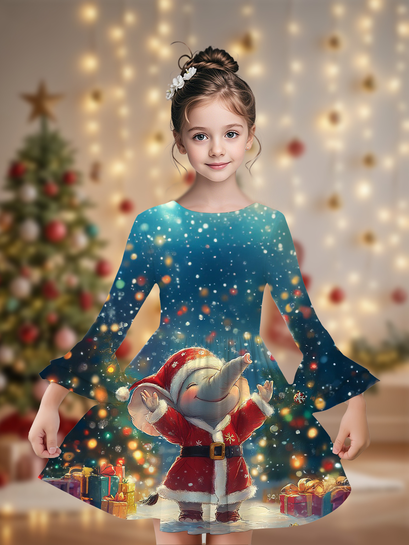 whimsical christmas dress Vintage Christmas Size 3t Christmas Dresses Vintage Christmas Bamboo Girls Cristmas Twirl Dress 12-18 Months