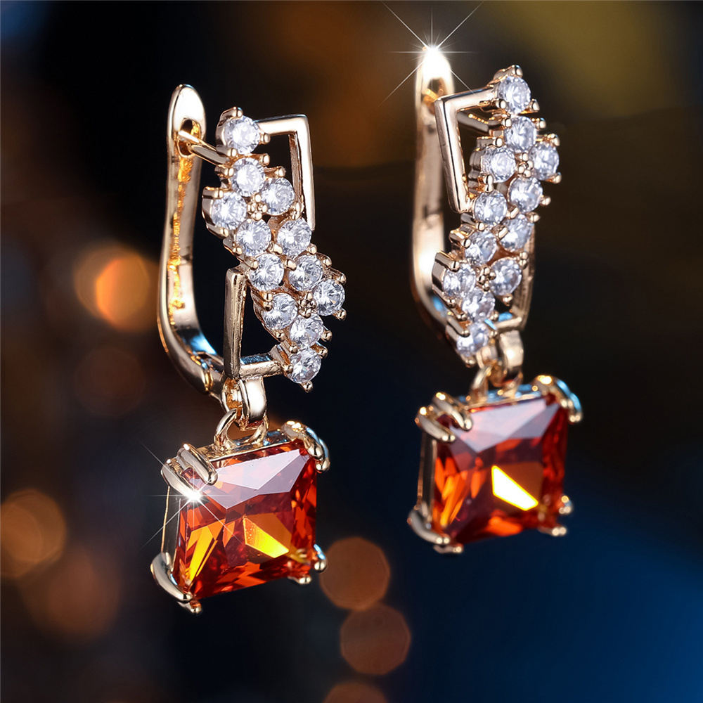 TEMU 1 Pair Golden Cut Drop Earrings Party Jewelry