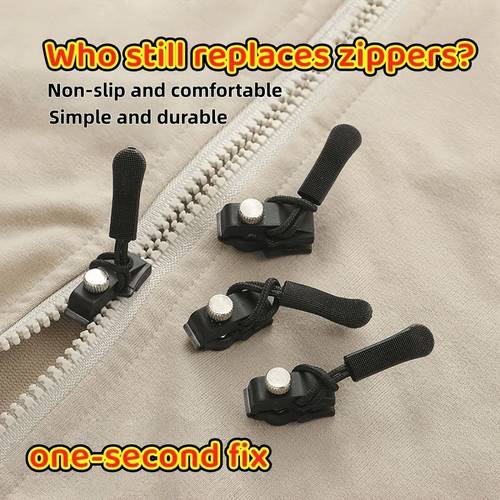 3pcs zipper repair kit universal replacement metal zipper additions detachable luggage jackets clothes shoes boots household tool free zipper locks and zipper head replacement in 3 sizes no sewing required