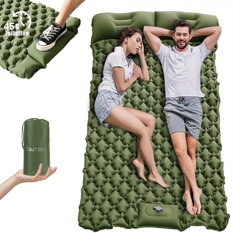 Ultralight Inflatable Sleeping Mat For Camping, With Foot Pump And Pillow, Compact Camping Mattress For Outdoors, Hiking, Backpacking