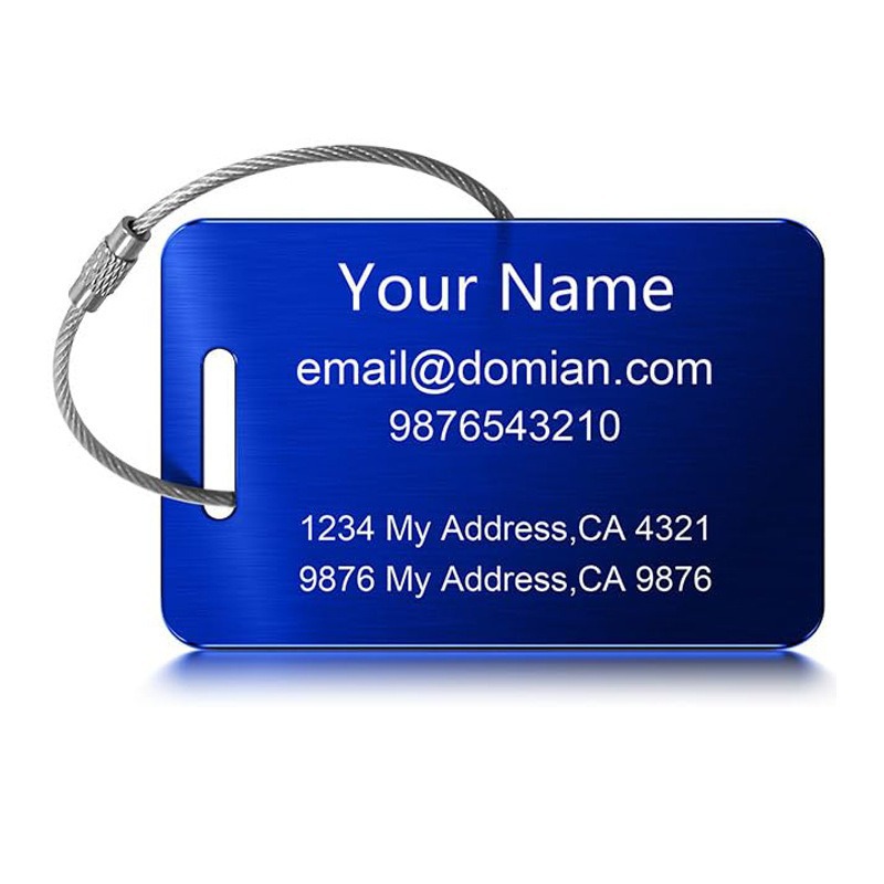 Custom Acrylic Luggage Tag with Wire Rope Hook