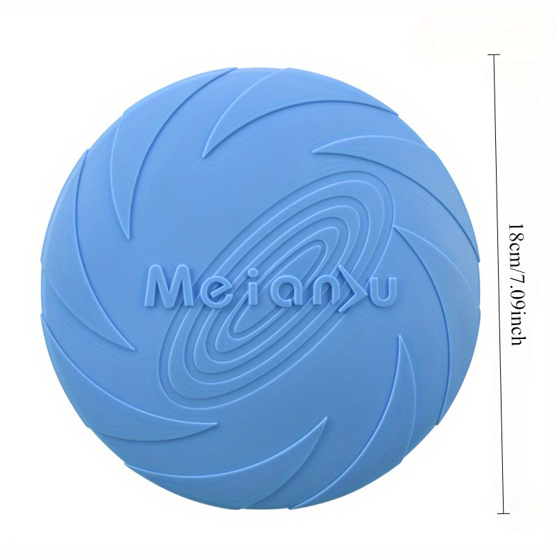 TEMU 18cm Dog Rubber Flying Disc - Outdoor Sports Game Training Interactive Toy For Puppies And Dogs, Fun And Safe Chew Toy For Pet Exercise, Pet Supplies