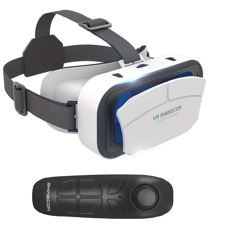 3d Vr Headset With Game Controller, Lightweight Adjustable Vr Glasses For Movies & Mobile Games, Anti-blue Light Eye Protection For All Smartphones