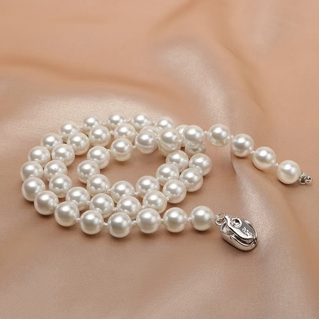Round Freshwater Pearls Necklace - Gift for Mom, Wedding, Bridesmaid