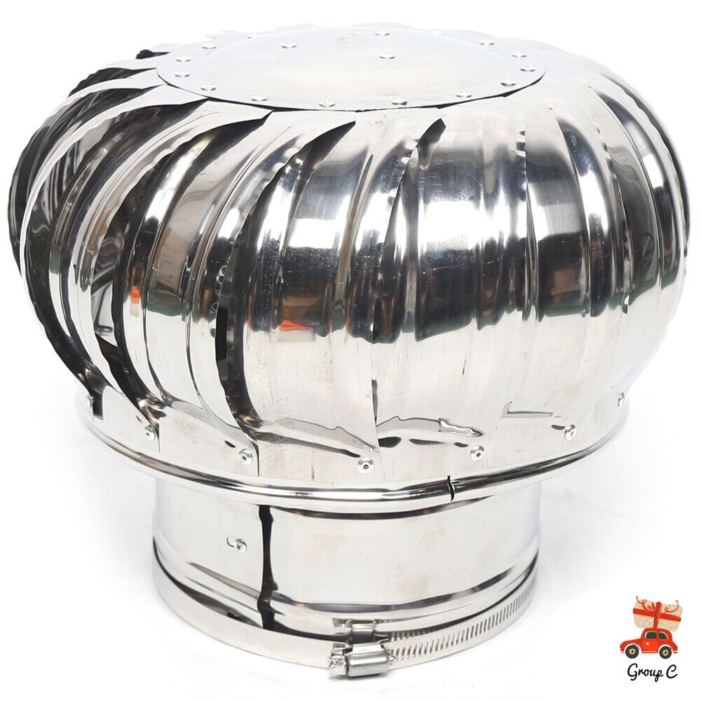 Easter Labor Day Chimney Spinner Cowl Stainless Steel Spinning Wind Rotating Cap 160mm Diameter