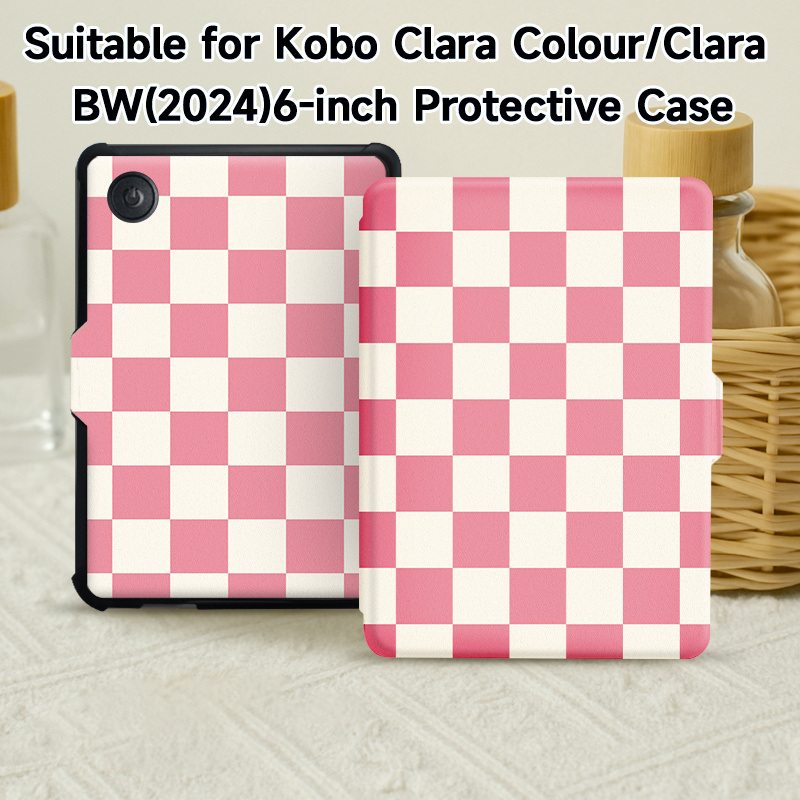 TEMU Capa Protetora Elegante para E-reader, Compatível com Libra Colour 2024 7 polegadas, Kindle 6 polegadas 10ª (2019) e 11ª (2022/2024), Adequada