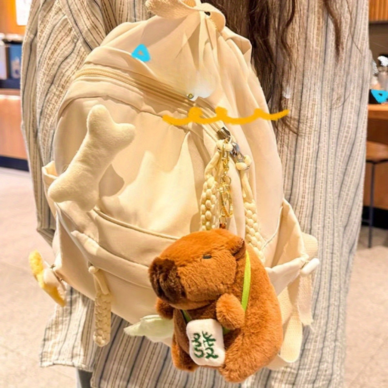 2x Capybara Plüsch-Schlüsselanhänger Mit Sonnenbrille & Gitarre | Niedliche Kuscheltier-Anhänger