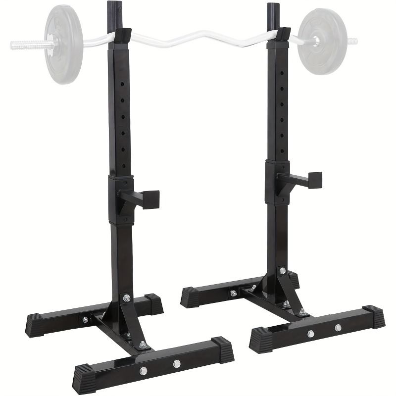 adjustable squat and bench press rack 2 in 1 portable home weightlifting frame with a sturdy structure for strong support     space and   all strength training needs for a home gym