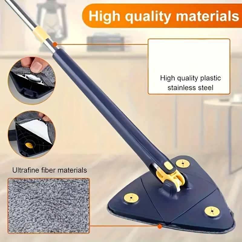 1set, Triangle 360° Rotating Cleaning Mop, Long Handle Floor Mop,... product image 5