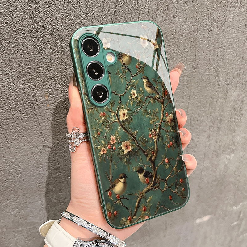 TEMU Phone Case - Retro Bird Pattern Phone Case For A53/a54/a55/a52/a35/a34/a33/a32/a25/a24/a23/a15a/14/a13/a05s/s20/s21 Fe/s22 Ultra/s23/s23