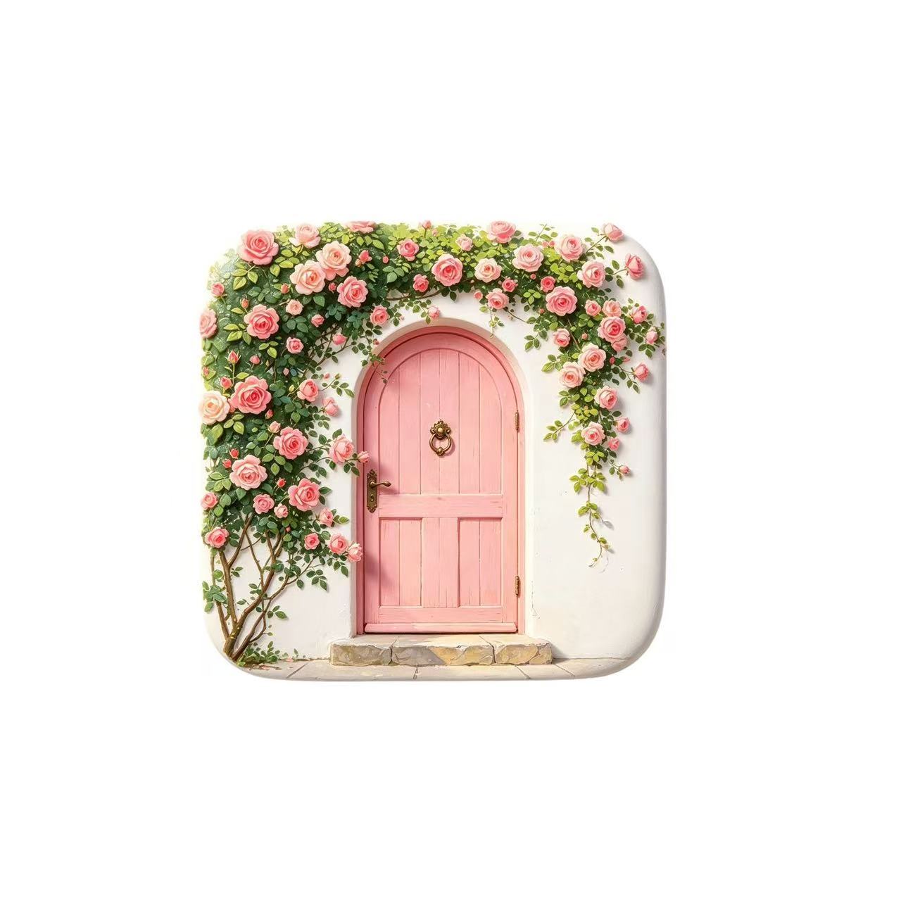 TEMU 1pc 3d Relief Craft Resin Magnetic Fridge Magnet, Pink Flower Pot Fridge Magnet, Decor Magnet - Suitable For Kitchen, Refrigerator, Dishwasher,