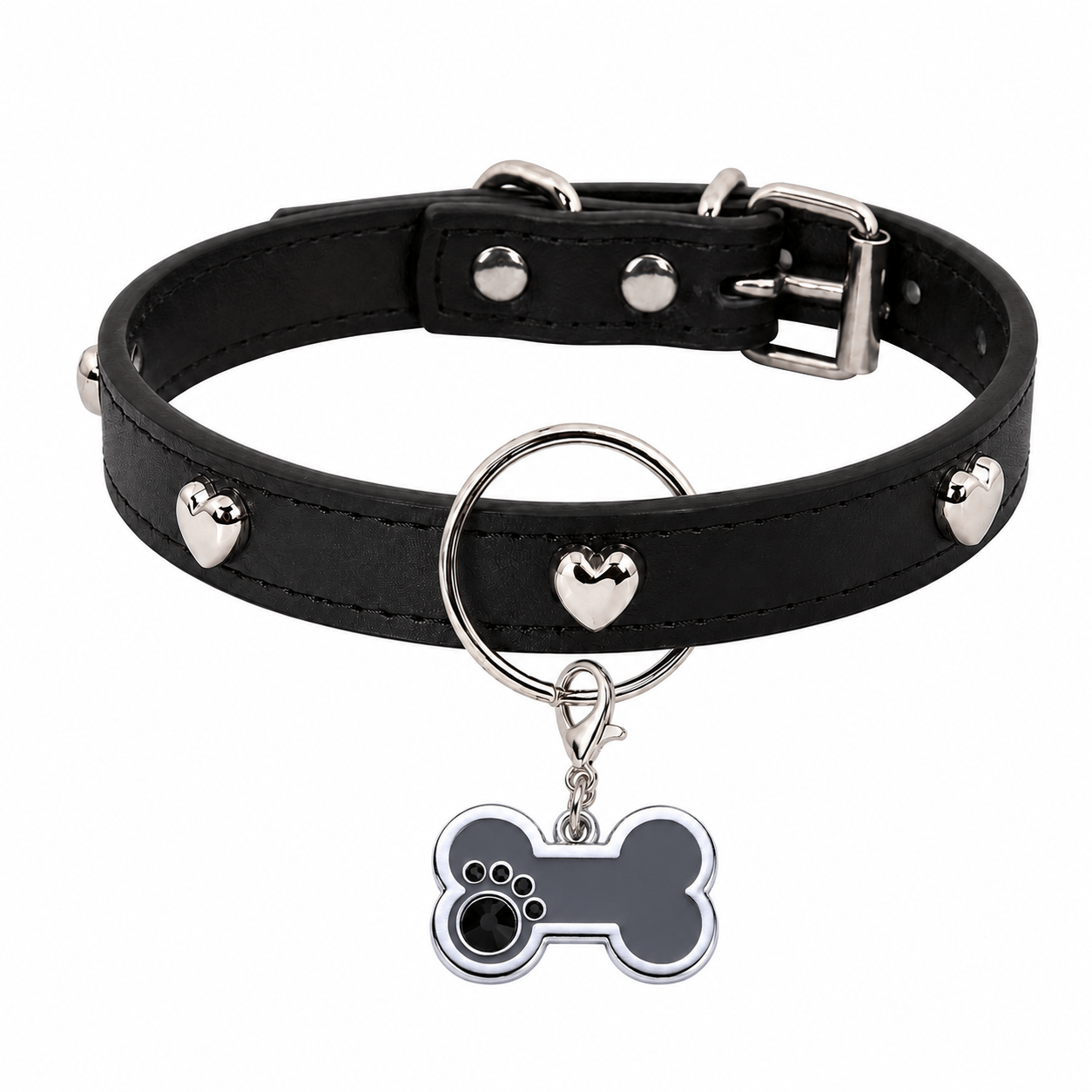 Personalized Pet Collars with Engravable Bone-Shaped Tags