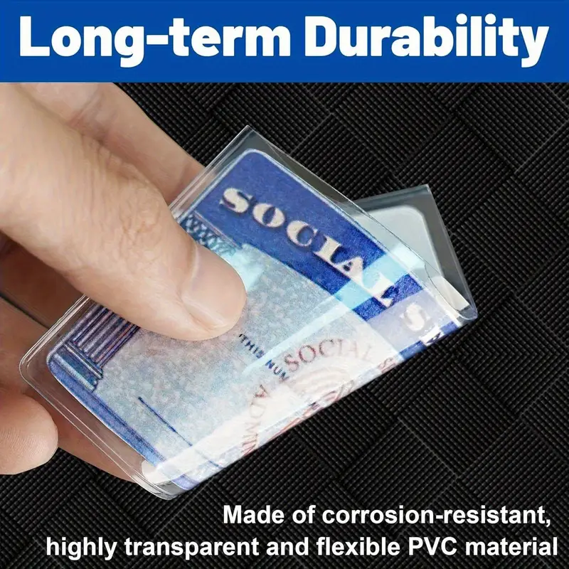 18pcs clear pvc waterproof card protector sleeves durable - Temu 18pcs clear pvc waterproof card protector sleeves durable - Temu