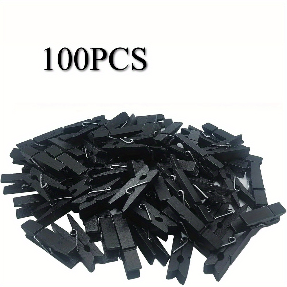 100 Durable Clothespins Suitable For Drying A Clothesline, As Bag Clips, For Crafts, Displaying Photos, And For Home, School, And Art Decoration, Clothes Pins