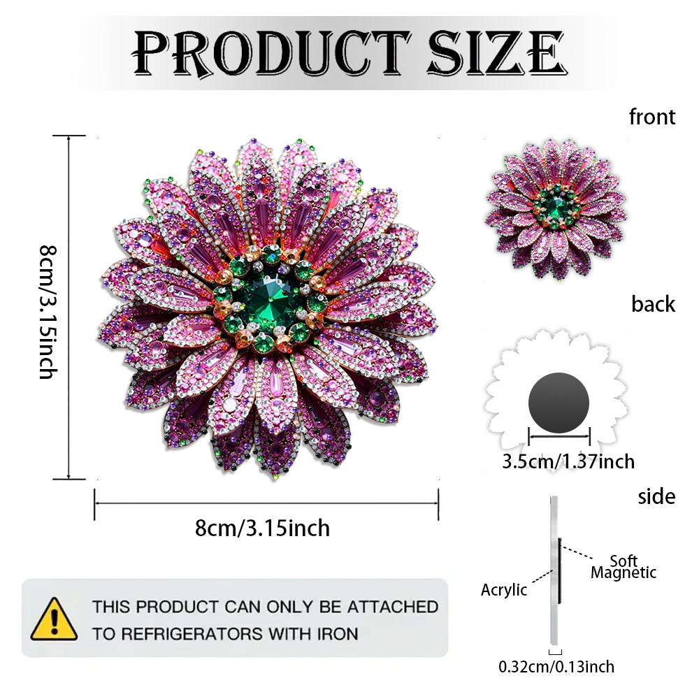 TEMU 1pc 1pcs Strong Magnetic Fridge Magnets Suitable For Refrigerator, Mailbox & Home Decor - 3.15x3.15inch (suitable For Fridge Magnets, Magnetic