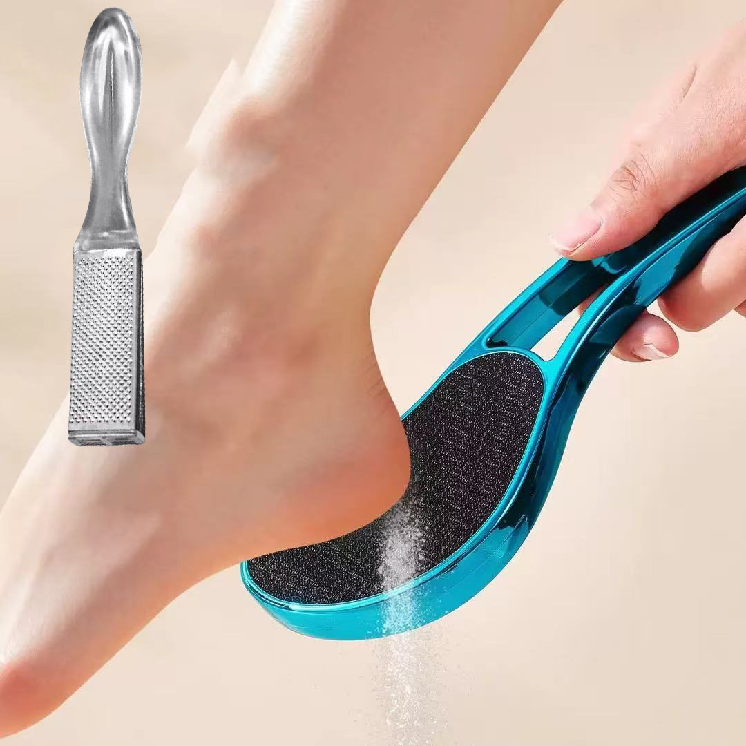 TEMU 2pcs Set Dual-sided Foot File Remover, Handheld Foot Rasp Scrubber, Pedicure Tool For Removing Hard Dead Skin, Rough & Cracked Heels, Foot Care