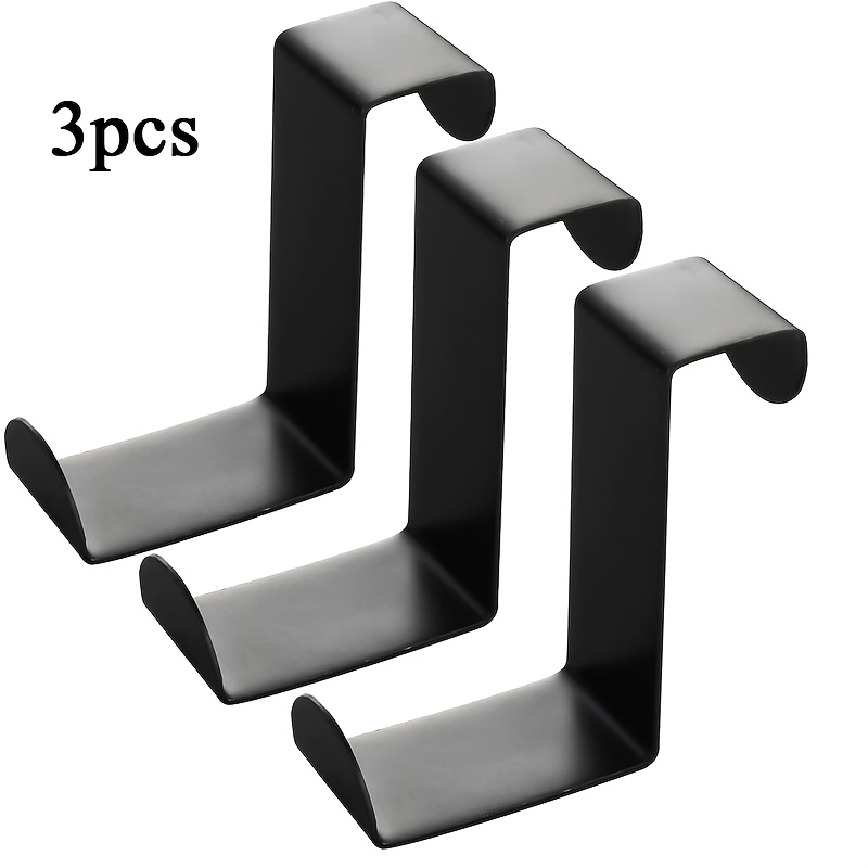 TEMU Juego de de Z de resistencia, colgador de puerta reversible sin taladro, organizador multiusos de pared para armario y gabinetes, para colgar