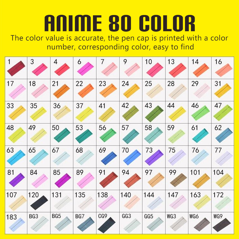 TEMU 80 Colors Art Markers, Markers For Art Beginner Coloring, Art Markers Set, Drawing, Sketching, Card Making, Illustration, Art Markers For
