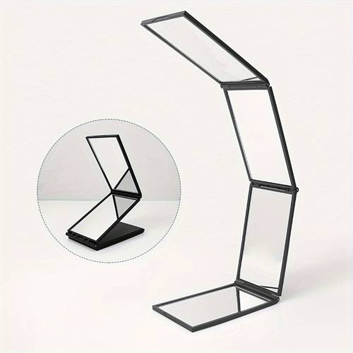 3 fold multi angle 4 layer handheld beauty portable styling with glass surface durable plastic frame cartoon design for bathroom vanity table travel no power needed vanity