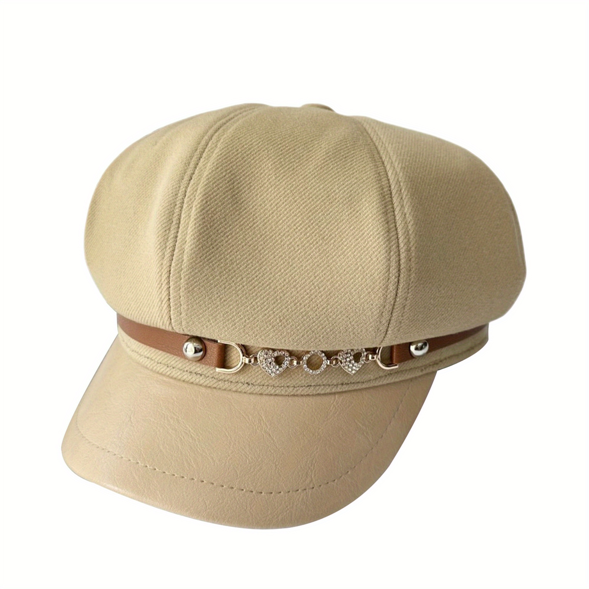 womens elegant french style beret hat pearl accents - Temu display picture 1