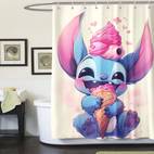 1 4pcs with ice cream from pattern shower curtain set shower curtain with 6 12 hooks non slip bath rug u shape mat toilet lid cover pad home decor bathroom full set bathroom accessories gifts gifts for family