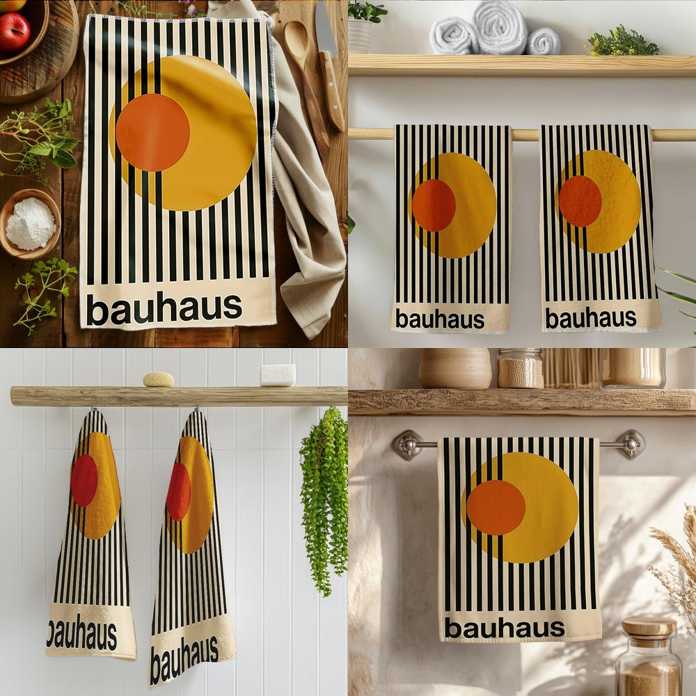 TEMU 2pcs 2d Flat Printed Microfiber Kitchen Towels And Dishcloths (including Scouring Pad) - Suitable For Cooking, Baking, Camping, Travel Scenes,