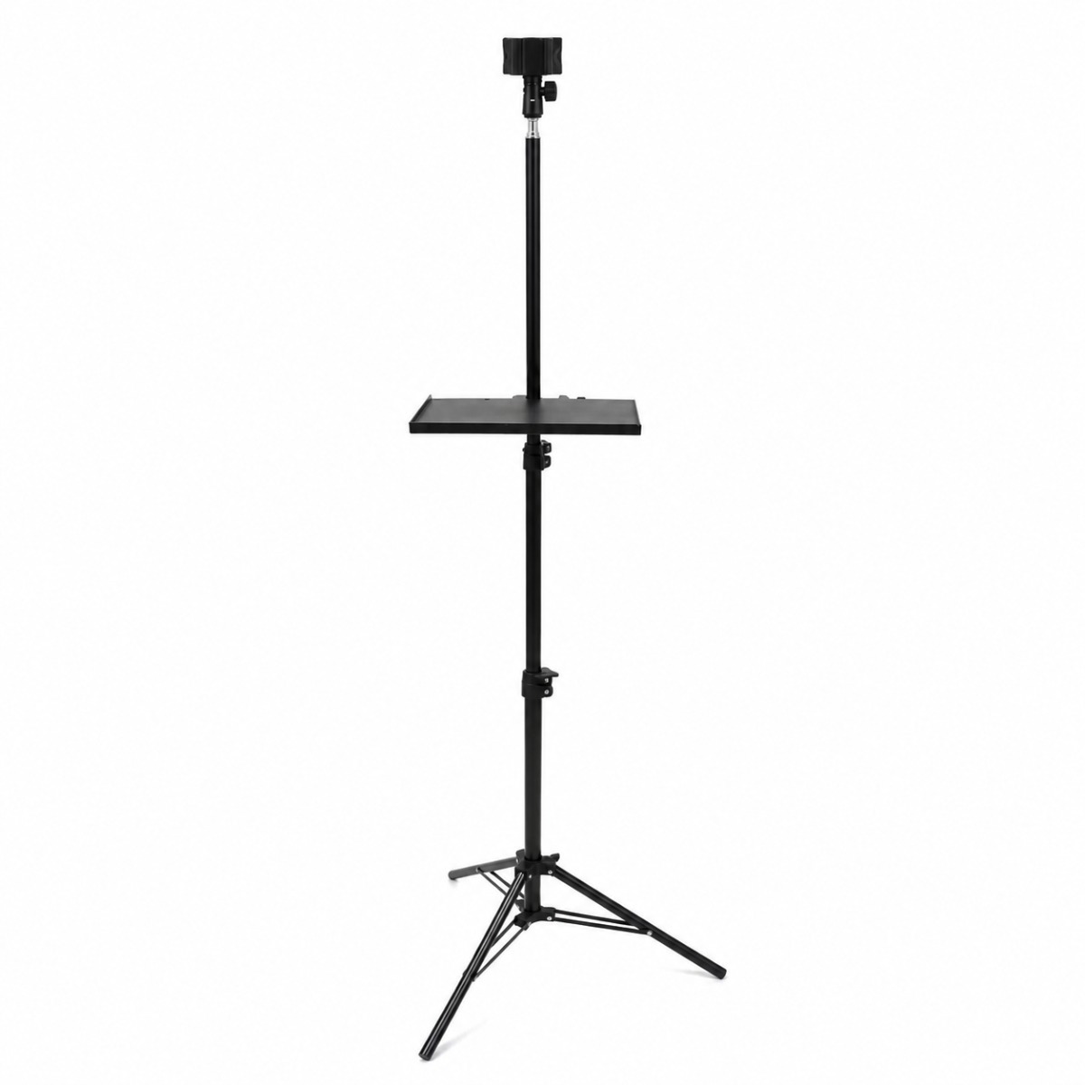 TEMU Mic Tripod Stand With Storage Tray, 25.59-62.99 Inch Adjustable Height, Rotatable Tray & Mic Clip For Live Stream Conference Performance