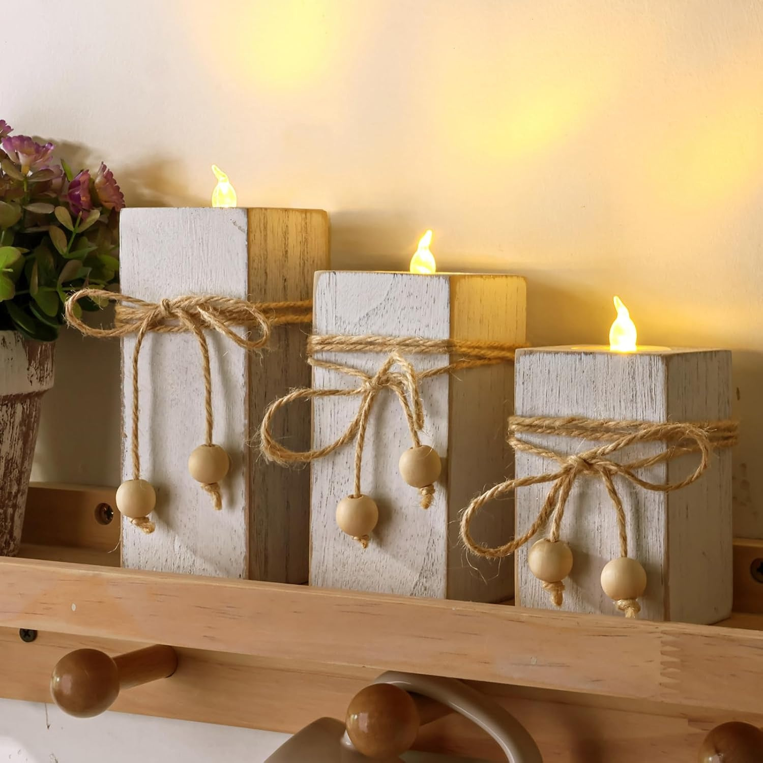 Portacandele In Legno Per Lumini E Aromaterapia – Design Moderno, Centrotavola Per Matrimoni, Feste E Casa (12x15 Cm Circa)