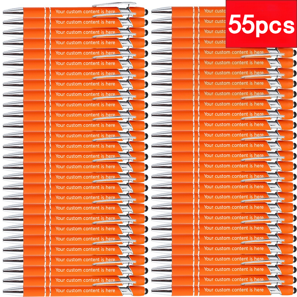 TEMU A Set Of 55 Personalized Metal Pens. Customizable Circular Ballpoint Pens Are Lightweight, Durable, And Provide A Smooth Writing Experience,