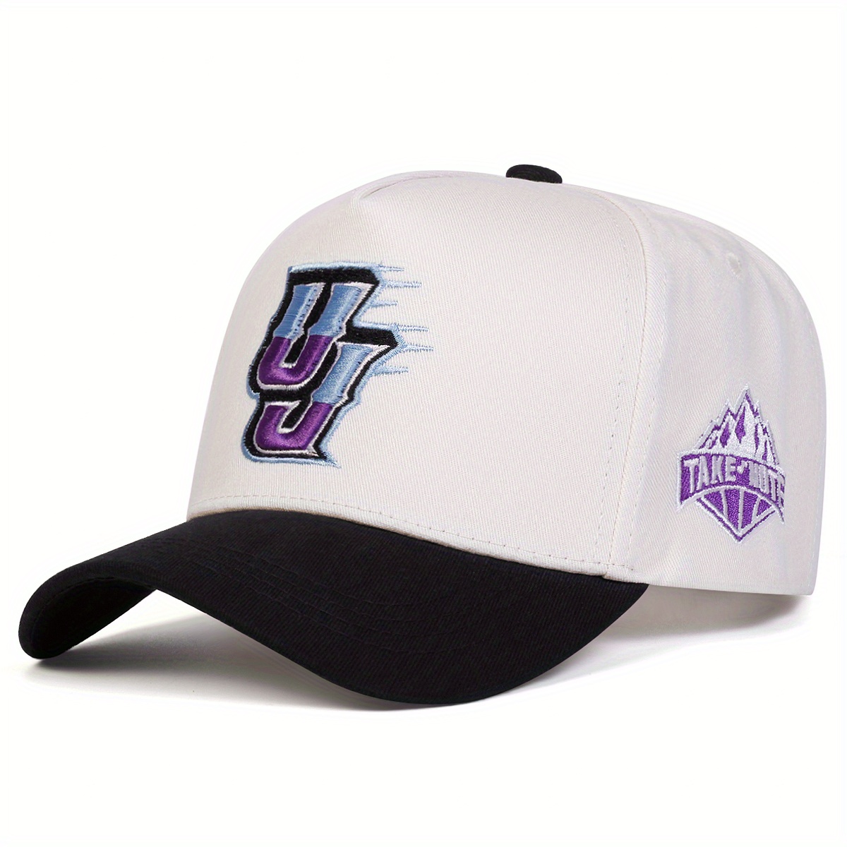 TEMU 1 Men's Letter U Baseball Cap, Fashion Five-panel Hat, Adjustable Outdoor Casual Cap For Spring, Autumn, Travel, And Beach Vacations