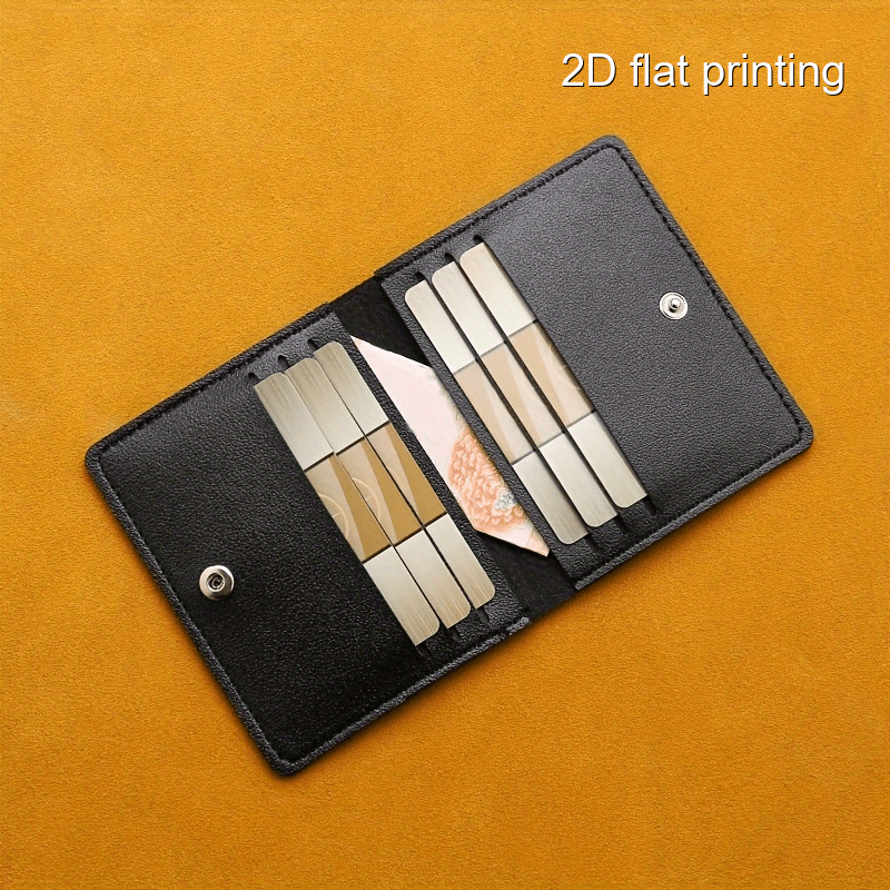 1pc Simple Ultra-thin Card Holder Money Clip Solid Casual PU Leather Multi-card Card Holder Coin Purse For Men Or Women