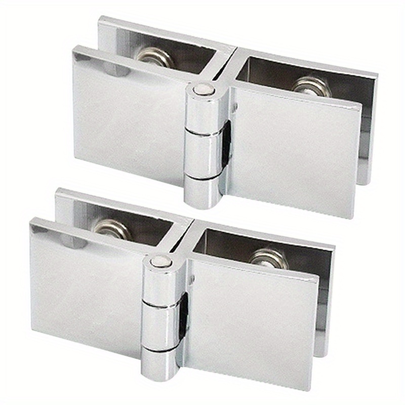 TEMU A Set Of 2 180-degree Glass Door Hinges Designed For Installation On Doors Of Wine Cabinets, Bookcases, Or Wardrobes With A Thickness Of 5-8mm