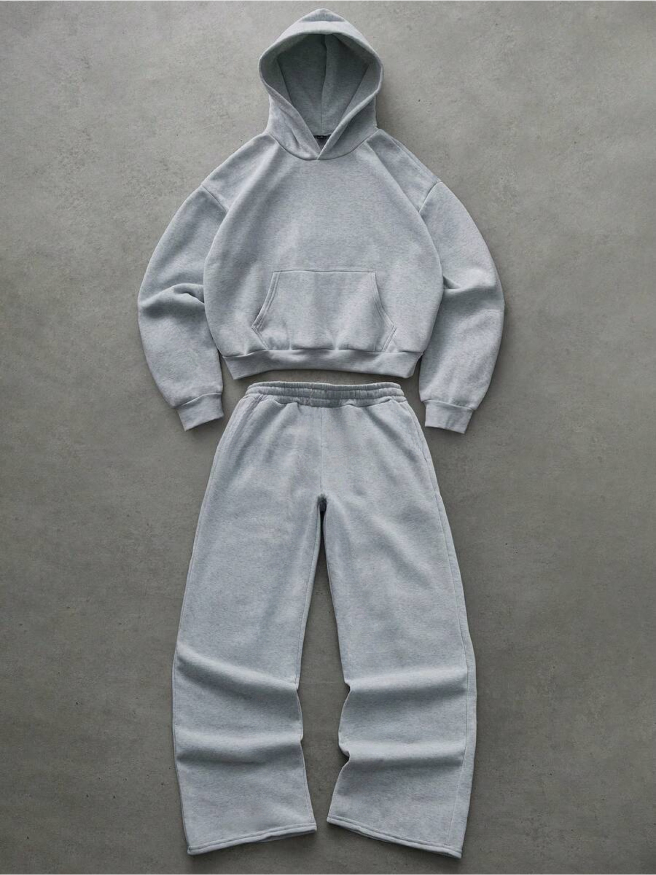 mens tracksuit gray smooth with thermal lining streetwear   for autumn and winter