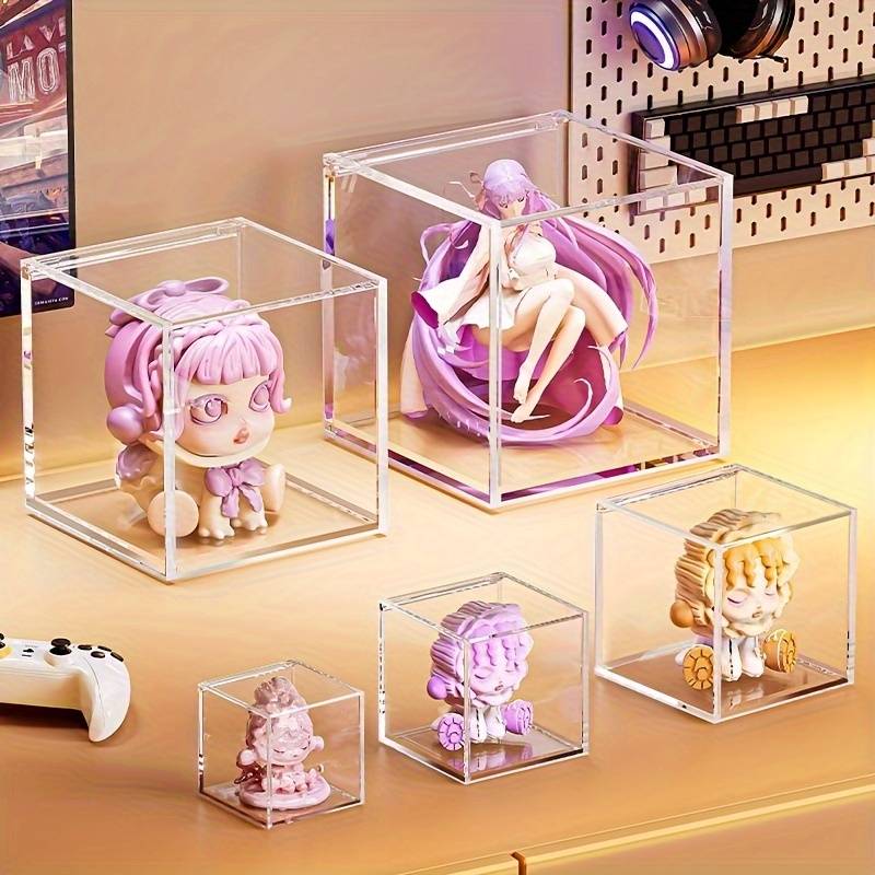 Clear Square Acrylic Display Case – 1PC For Action Figures, Models, Or Collectibles