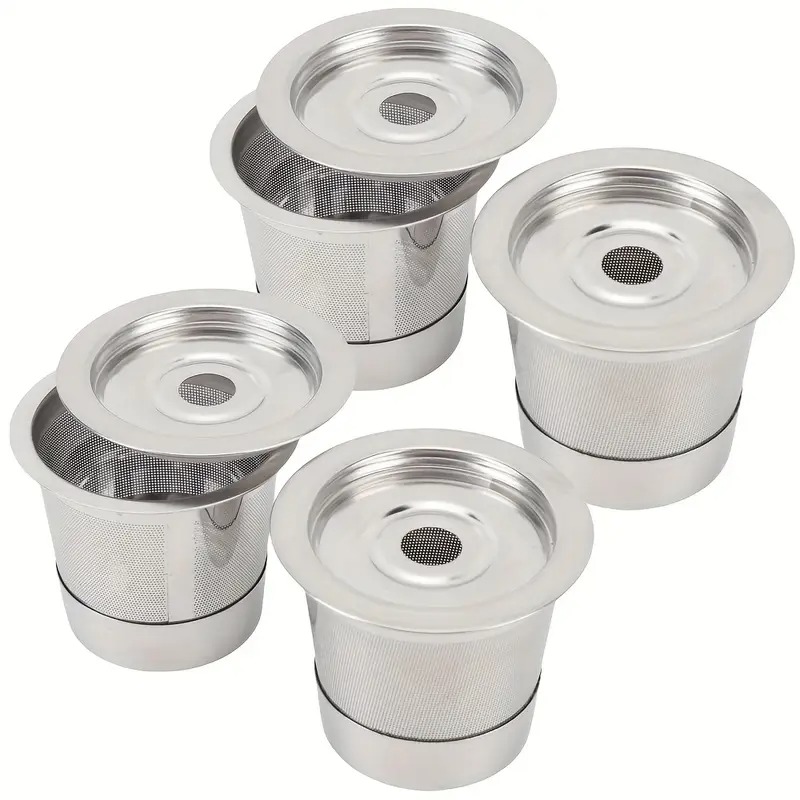 TEMU A Collection Of 4 Reusable Stainless Steel Machines, Suitable For 1.0, With Bpa-free Refillable Filters